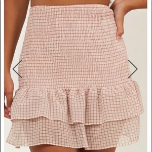 Showpo Blush Gingham skirt
